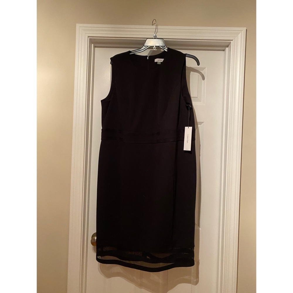 NWT Calvin Klein little black dress 20W